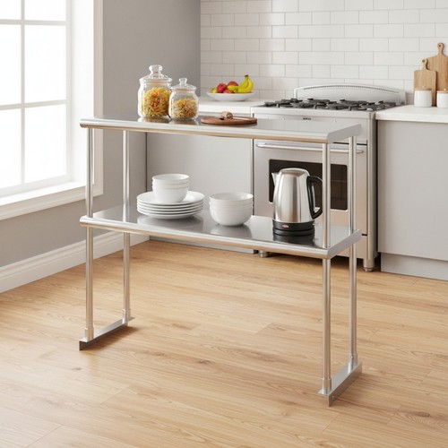 Stainless steel overshelf - steel,