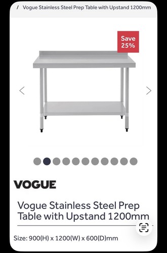 Vogue stainless steel prep - vogue,