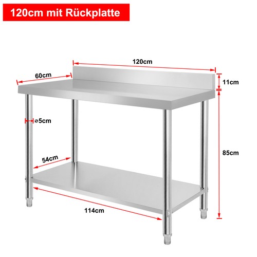 Stainless steel table with - stainless,