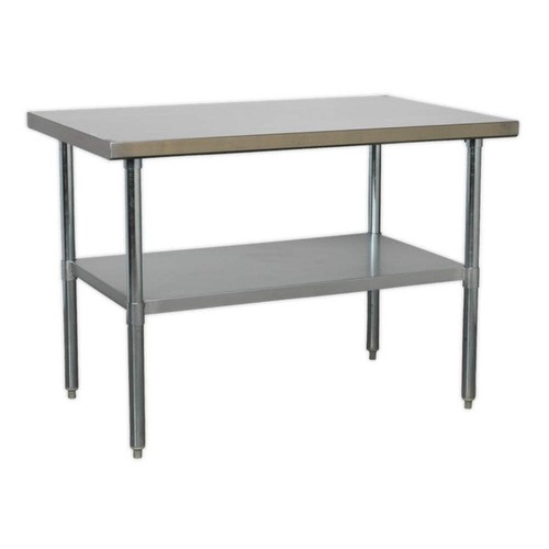 Stainless steel workbench 2m - stainless,