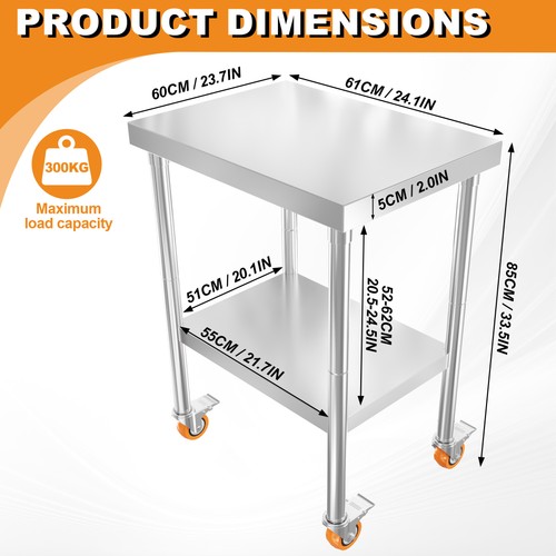 Stainless steel prep table - prep,