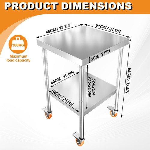 Stainless steel prep table - steel,
